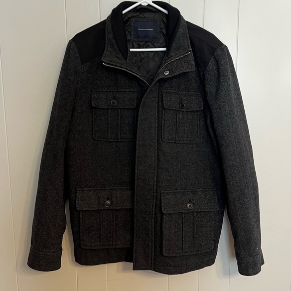 Tommy Hilfiger designer, quilted‎ wool jacket size M - Picture 1 of 5